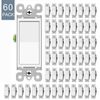 60PK Grounding Paddle Rocker Switch Single Pole In-Wall ON/OFF Power Switch UL