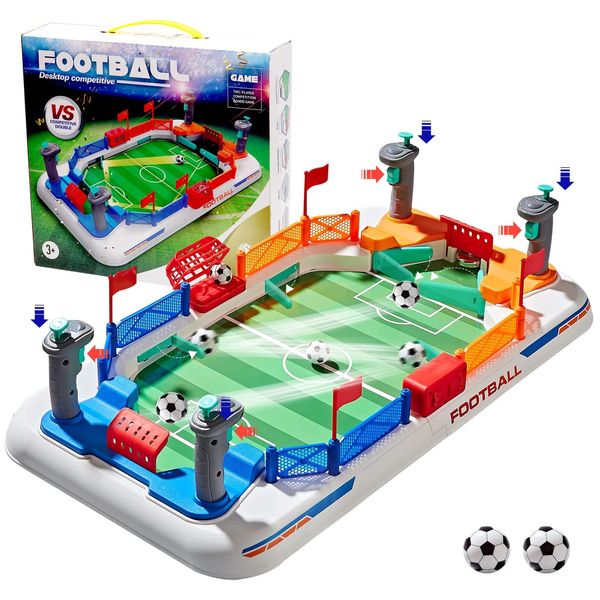 Mini Foosball Table Soccer Game for Kids：Birthday Gift Toys for 3 4 5 6 7 8-12 Year Old Boys and Girls，Indoor Sports Soccer Toy Board Game ，Fun Ideal for Family Gatherings