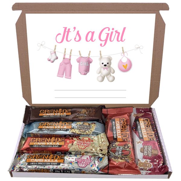 Grenade Carb Killa 6x60g High Protein Bars Bar Gift Hamper Box Mixed 6 Flavours (Its A Girl)