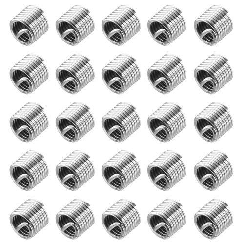 uxcell 100pcs Wire Thread Inserts 10-32 UNF 1.5D(9/32") 304 Stainless Steel Helical Type Coiled Thread Repair Kit Wire Screw Threaded Sleeve Sheath for Mechanical Equipment