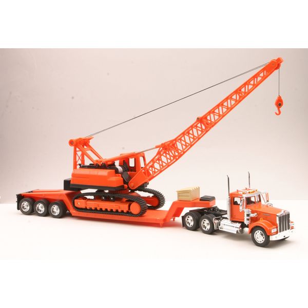 New-Ray 11293C 1/32 Kenworth W900 Lowboy w/Crane