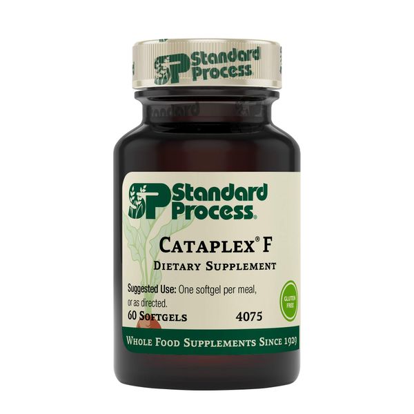 Standard Process Cataplex F - Whole Food Supplement, Metabolism, Skin Health and Hair Health with Vitamin B6, Flaxseed Oil - 60 Softgels