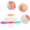 Rumyve 6pcs Mini Storage Boxes,Plastic Food Storage Containers,Rectangular Small Pots with Lids Small Food Containers Kitchen Accessories