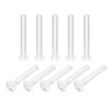 sourcing map M8 x 60mm Plastic Phillips Machine Screws, PC Flat Head Machine Bolts Transparent 10pcs