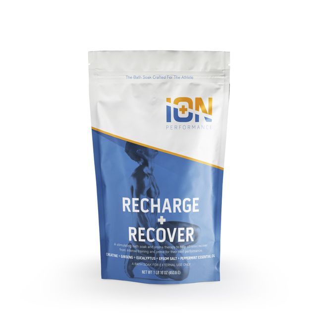 iON Performance Recharge and Recover Bath Soak 1 lb | for Athletes | Competition Prep | Intense Training Recovery | Magnesium, Creatine Monohydrate, Coconut Oil Natural MCT| Muscle Recovery