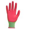 Digz Women's Stretch Knit Garden Gloves with Polyurethane Coating, Green/Pink, Medium