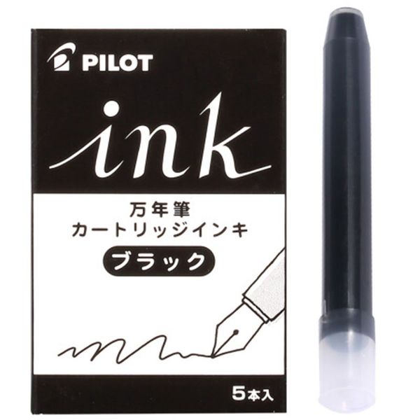 Pilot Fountain Pen Ink Cartridge, Set of 5, Black, IRF-5S-B