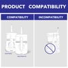 Flossing Toothbrush Head Replacement, 3 Count, Compatible with Water-pik Sonic Fusion / 2.0 SF-01, SF-02, SF03 & SF-04 Tooth-Brush and Water Flosser Combo Brush Heads (Full Size, White)