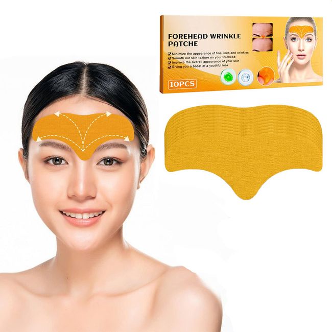 Tkekruh Stirnfaltenpflaster,Anti Falten Stirn Pad Anti,Forehead Wrinkle Patches,Facial Patches Antifaltenpflaster,Gesichts Anti-Falten Anti Aging Pads, Feuchtigkeitsspendende Reparatur Aufkleber Pad