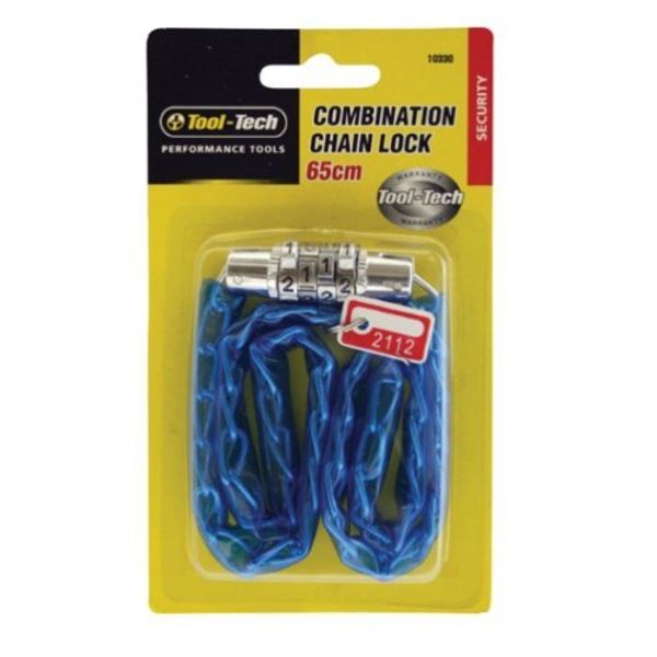 1 x Tool-Tech 65cm Combination Bike Chain Lock