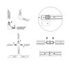 Track Lighting H Track Single Circuit 3-Wire Track Connector(T Connector Whtie)