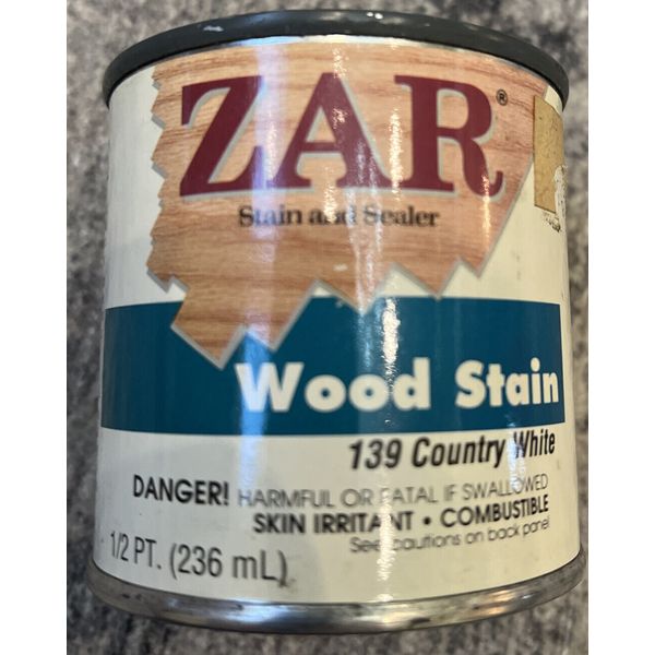 Zar Interior Stain, 139 COUNTRY WHITE,  Half pint