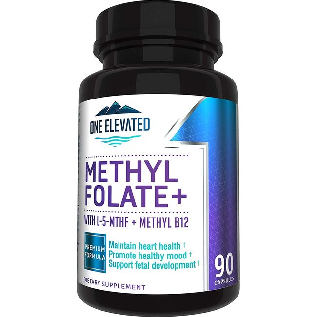 Double Strength & Most Bioactive Methyl Folate! Uniquely Formulated with Highest Pharmaceutical Grade Methylcobalamin (B12), Niacin, B1, B2 & B6. Works Synergistically for Max Results-3 Month Supply