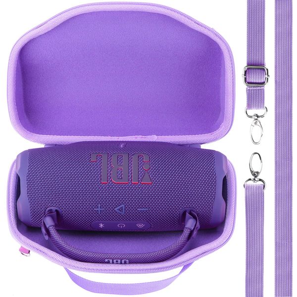 Lebakort Storage Case Compatible JBL CHARGE 6 Waterproof Bluetooth Portable Speaker (Purple Case)
