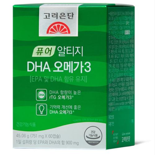 Korea Eundan Pure Altige rTG DHA Omega 3 60 capsules x 1 (1 month supply)