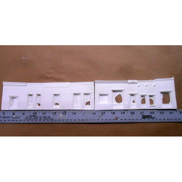 Downtown Deco HO Scale Background Flat Storefronts Kit + Windows Doors Signs