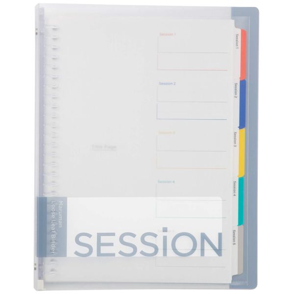 Maruman F310-98 Loose Leaf Binder, B5, Session, 26 Holes, Clear