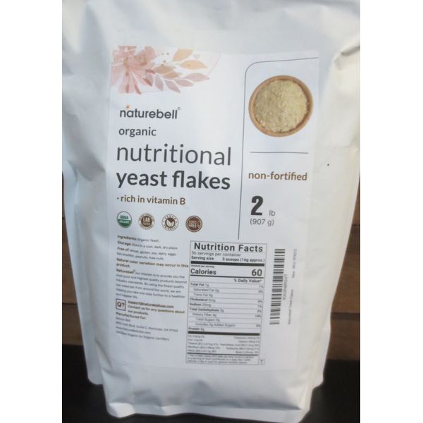 NATUREBELL ORGANIC NUTRITIONAL YEAST FLAKES - 2 LB