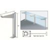 Satin Anodized 18" High Right Hand Open End Design Series Partition Post with