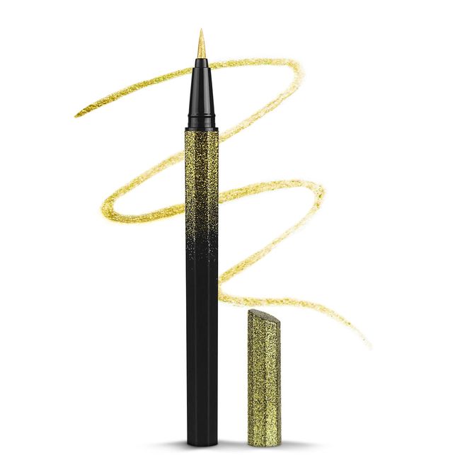 Anglicolor Flüssiger Eyeliner,6 Farben Farbige Eyeliner,Diamond Glitter Liquid Eyeliner, Langlebiger Bunter Eyeliner, Metallic Glitzer Eyeliner für Hochzeiten und Partys (03)