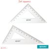 APSARA Mathematical Instrument Set - Pack Of Protractor, Set Squares And Ruler