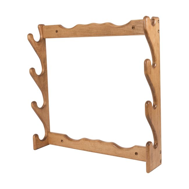 Allen Four Gun Wooden Wall Gun Rack, holds both shotguns & rifles, Natural, One Size (18550)