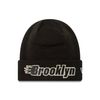 New Era NBA Metallic Brooklyn Nets Mütze Beanie Strickmütze schwarz