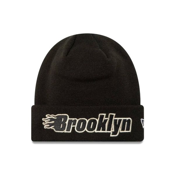 New Era NBA Metallic Brooklyn Nets Mütze Beanie Strickmütze schwarz