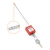 QWORK 4 Pack Lockout Tagout Steel Cable Locks with 8 Keys, Compact Cable Padlock, Red Keyed Different Electrical Lockout Padlock Set