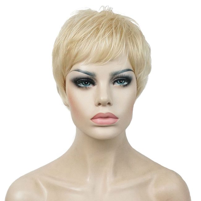 Lydell Very Short Layered Shaggy Full Synthetic Wig Blonde Wigs