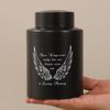Angel Wings Medium Keepsake Urns for Human Ashes (Black Wings)