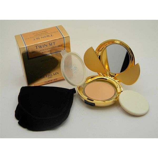 Guerlain Twin Set Compact Creme Foundation SPF 15 Abricot 33 New In Box