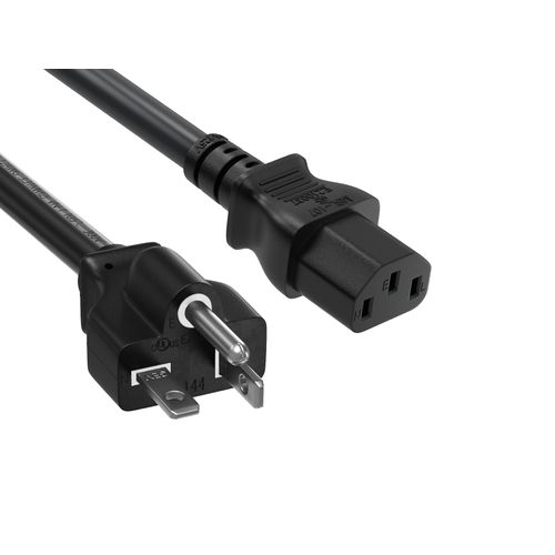 CableLeader 12ft NEMA 5-20P to C13 Heavy Duty Power Cord, 14AWG, 15A/125V, SJT, Replacement Cord for Servers, PDUs, UPS Systems, UL Listed, Black