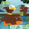 BiOBUDDi BB-0105 Forest Beaver, Eagle & SQUIRREL-27 Blocks, Brown