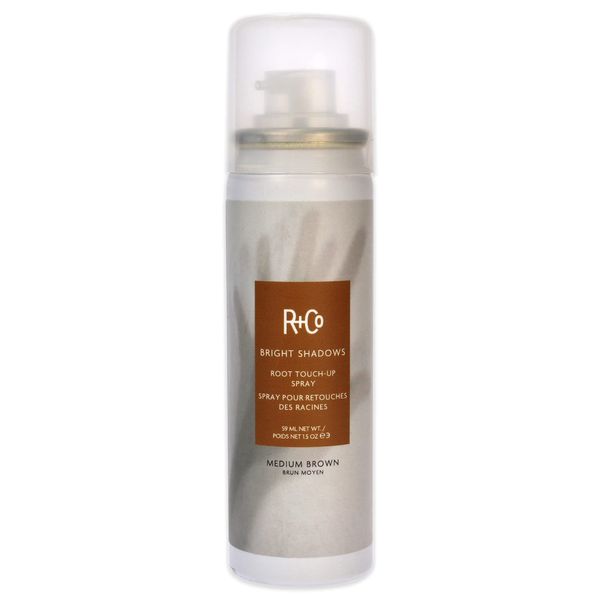R+Co Bright Shadows Root Touch-Up Spray - Medium Brown, 1.5 Oz.