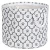 Bone Dry Pet Storage Collection Lattice Paw Print, Medium Round, White/Gray