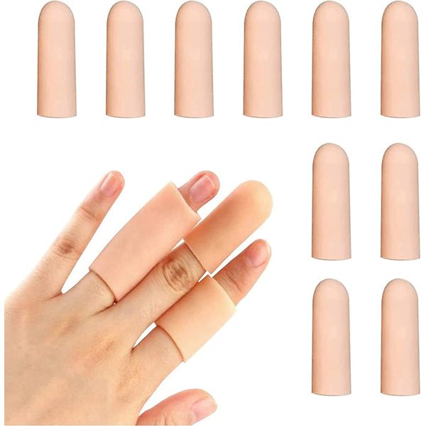 Gel Finger Protector Finger, Cots Silicone Finger Cover, 10 Pcs Waterproof Thumb Protector, Silicone Thumb Protector, Finger Protectors, Silicone Finger Protectors, Gel Finger Cots, Finger Bandage