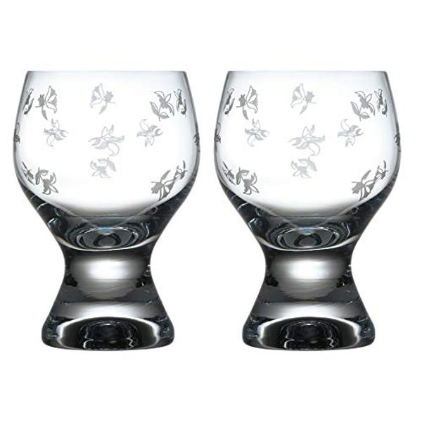 Bohemian Glass Gina "Melody" Wine Glasses Set of 2