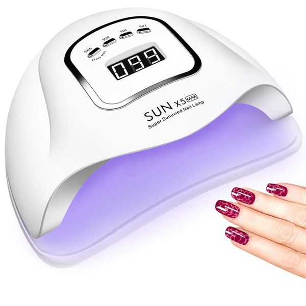 UV LED Nail Lamp 150W, Professional Nail Dryer Gel Polish Light, UV Nail Light With 4 Timer Setting, Nail Polish Curing Gel LED Dryer, Professional Nail Art Tools With Automatic Sensor, LCD Display