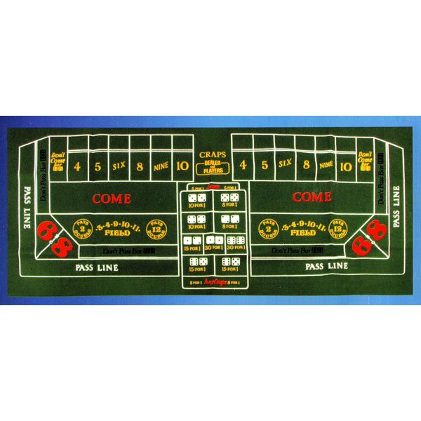 Las Vegas Craps Table Felt Layout