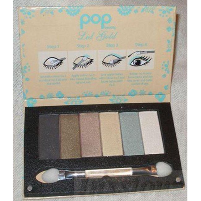 Pop Beauty Lid Gold Eye Shadow Palette Compact Sealed