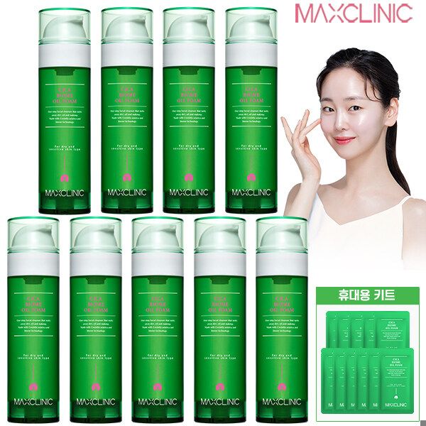 (M) Max Clinic Cica Biome Oil Foam Cleanser 110g*9ea + Pouch 5g*11ea