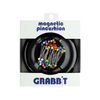 Grabbit Magnetic Sewing Pincushion with 50 Plastic Head Pins, Black