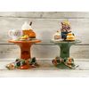 AGD Fall Decor - Pumpkin Spice Latte Pie Dessert Cupcake Risers 2pc