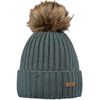 Barts Augusti Women's Knitted Beanie Hat with Bobble, Dark Celadon