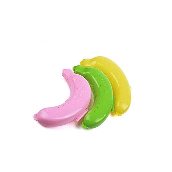 SUMMER Banana Case, Banana Protector, Banana Container, Banana Toy, Portable (Yellow) (3pcs)