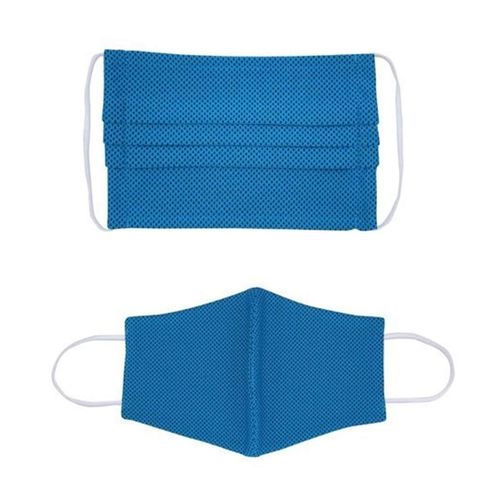 Wonder Stage Mask, Sports, Breathable, Sweat Absorbent, Quick Drying, Cooling Sensation, No Stuffiness, Mesh, UV Protection, Pleated 3D Cloth Mask, Washable, Unisex, Walking, Running, Fitness, Gym, blue (light)