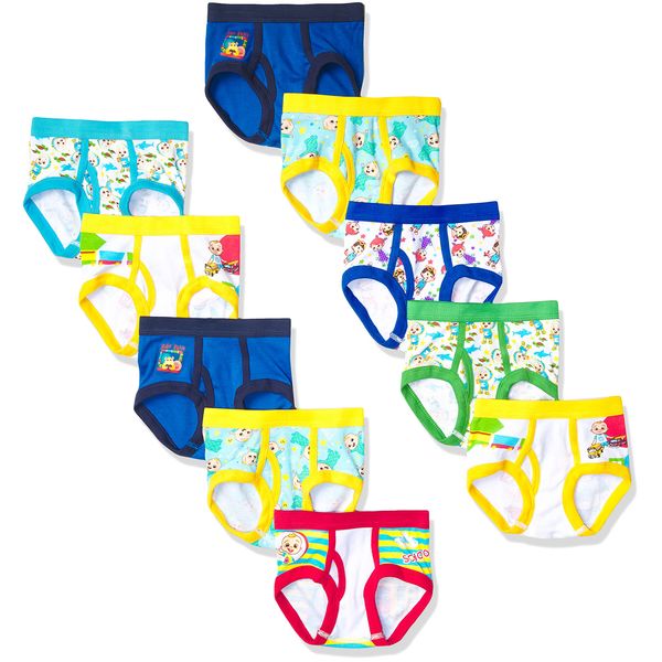 Coco Melon boys Underwear Multipacks Briefs, Cocomelonb10pk, 2-3T US