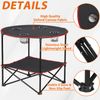 Foldable Camping Table Lightweight Picnic Table with Cup Holder for Outdoor