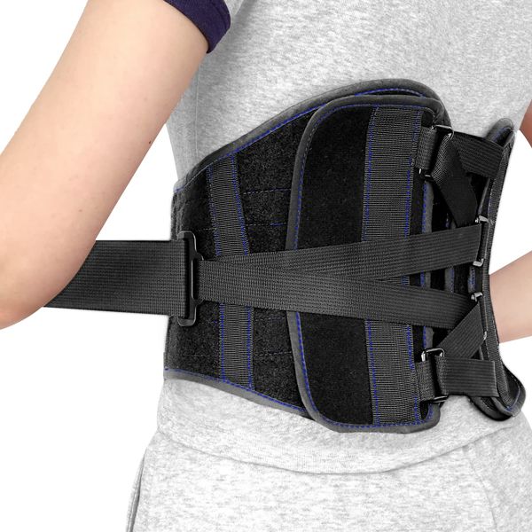 ZOYER Back Brace for Men Lower Back with Pulley System, Breathable Back Support Brace with 4 Support Stays, Adjustable Back Support Belt for Low Back Pain Relief, Herniated Disc, Sciatica, Scoliosis, Injury Recovery